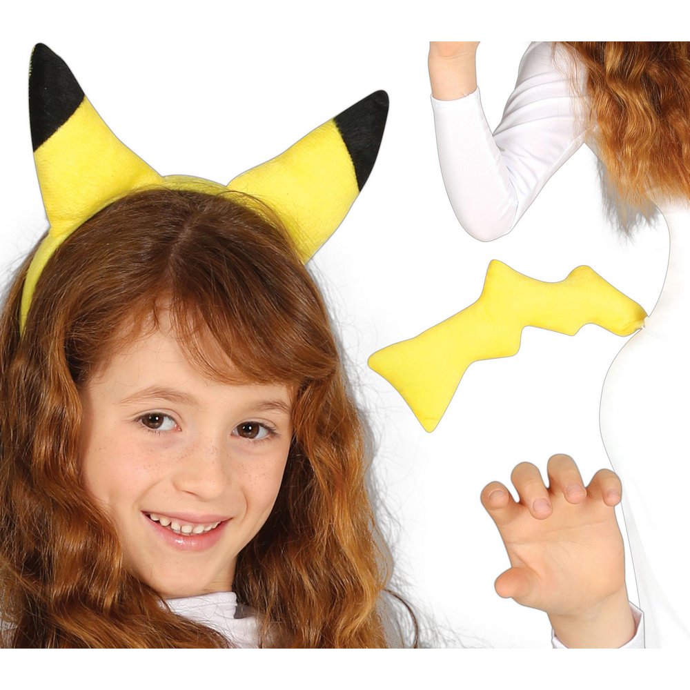 Pikachu Fejpánt és Farok Szett Gyerekeknek