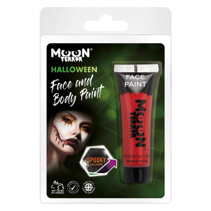 Piros Arc- és Testfesték Halloweenre - 12 ml