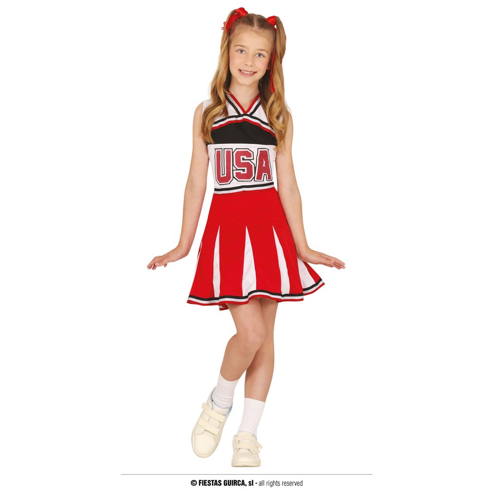 Piros-Fehér Sportos Cheerleader Lány Jelmez