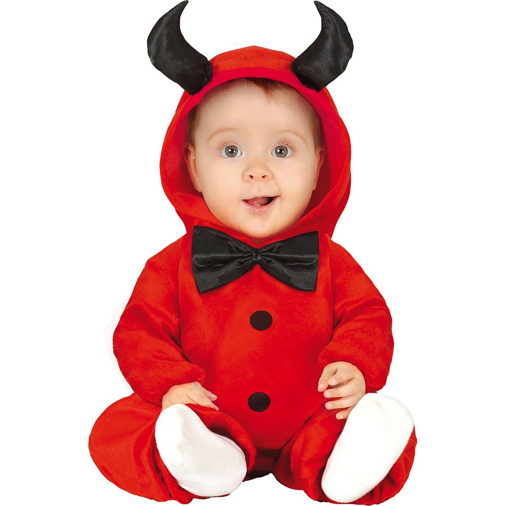Piros-Fekete Ördög Csecsemő Jelmez Szett Halloweenre