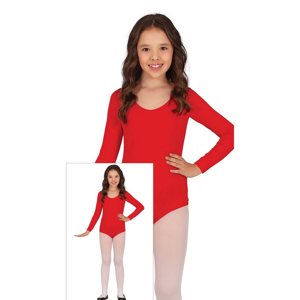 Piros Hosszú Ujjú Dressz Lányoknak, 5-8 éveseknek