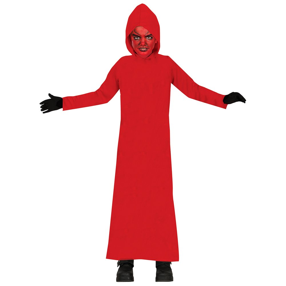 Piros Kapucnis Ördög Jelmez Gyerekeknek Halloweenre, 10 - 12 Év