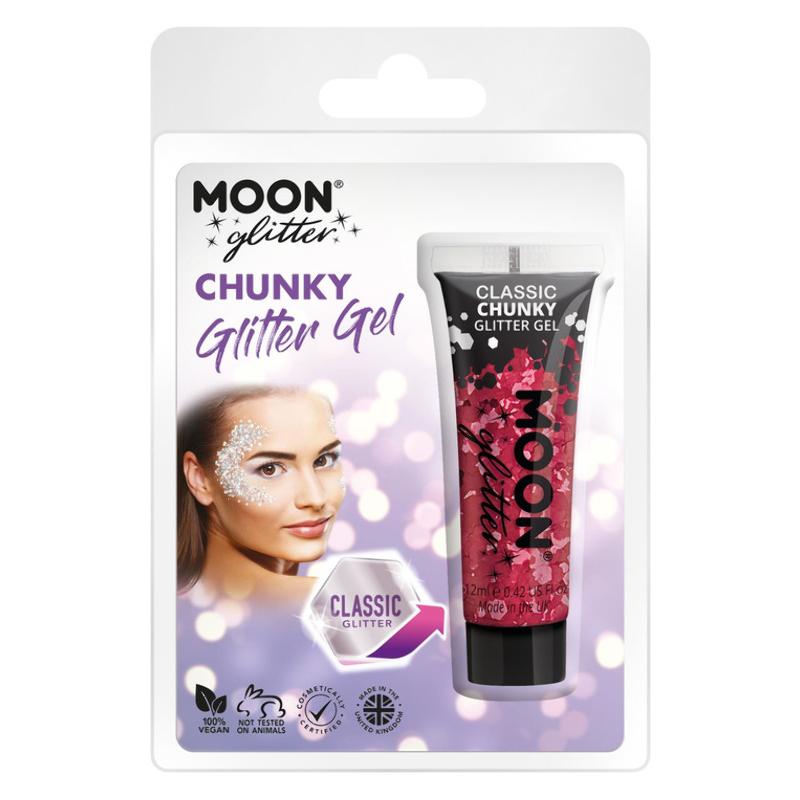 Piros Klasszikus Nagyszemű Csillámzselé Csomagolásban - 12 ml