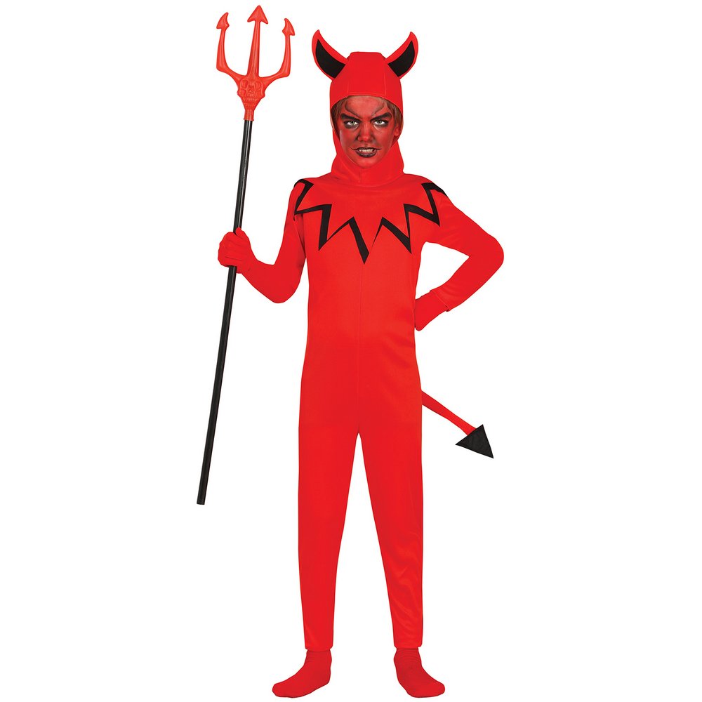 Piros Ördög Fiú Jelmez Halloweenre, 3 - 4 Év, Piros