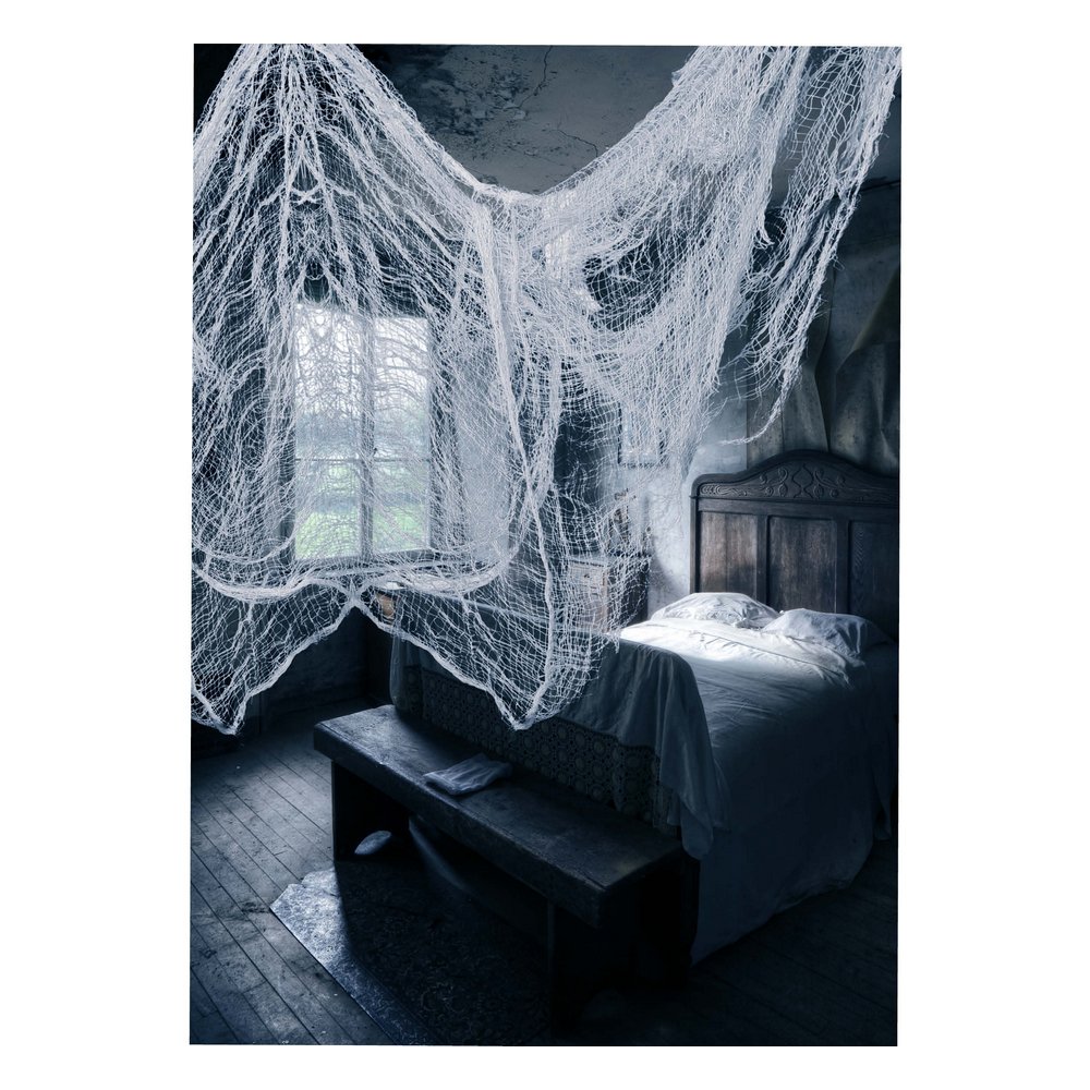 Pókháló Dekorációs Szövet Halloweenre, 76x228 cm