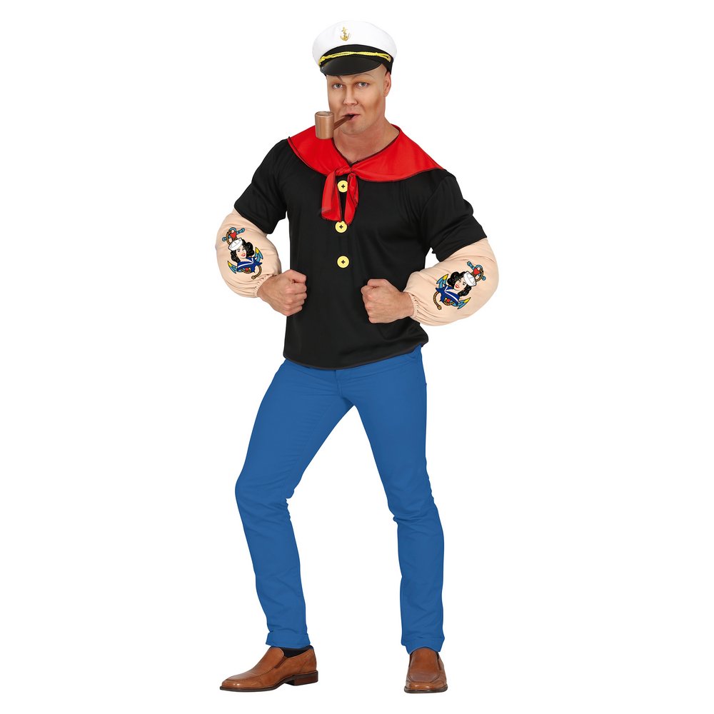 Popeye Tengerész Férfi Jelmez Szett