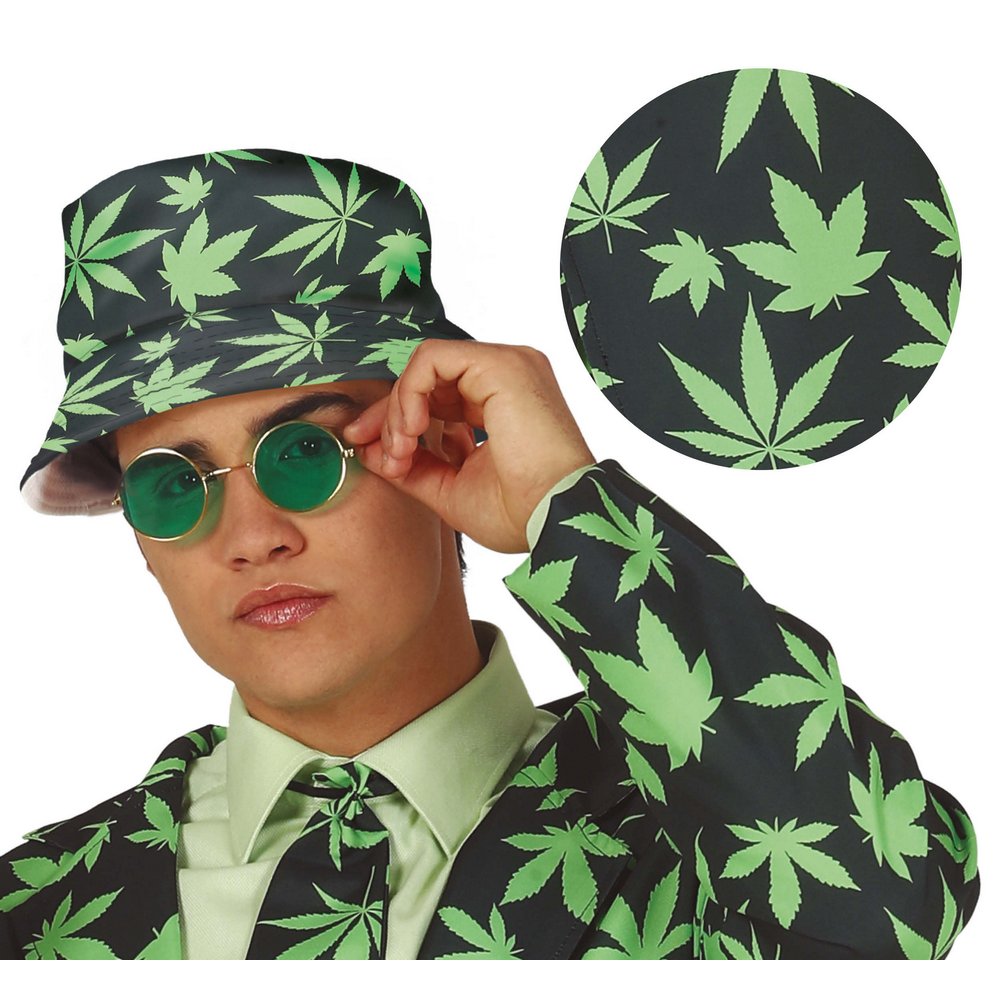 Rasta Fűlevél Mintás Bucket Kalap Legénybúcsúra
