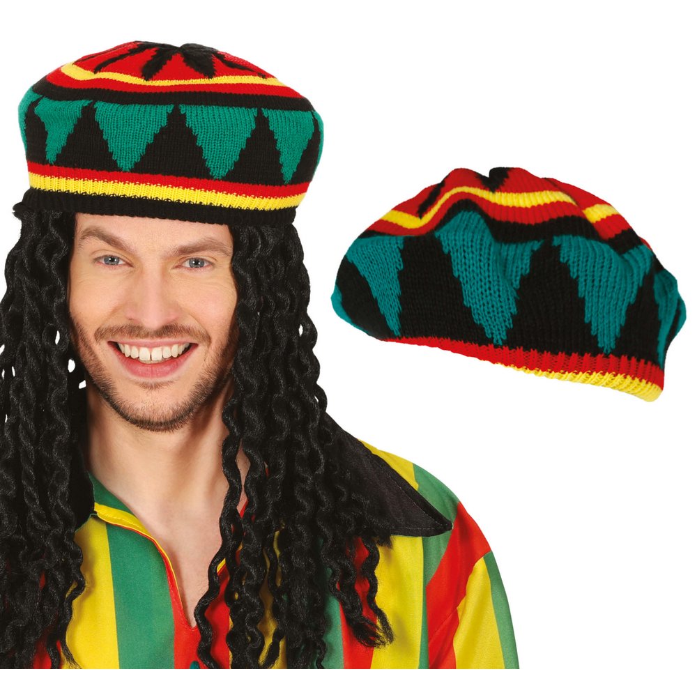 Rasta Sapka Dreadlock Parókával Felnőtteknek Legénybúcsúra