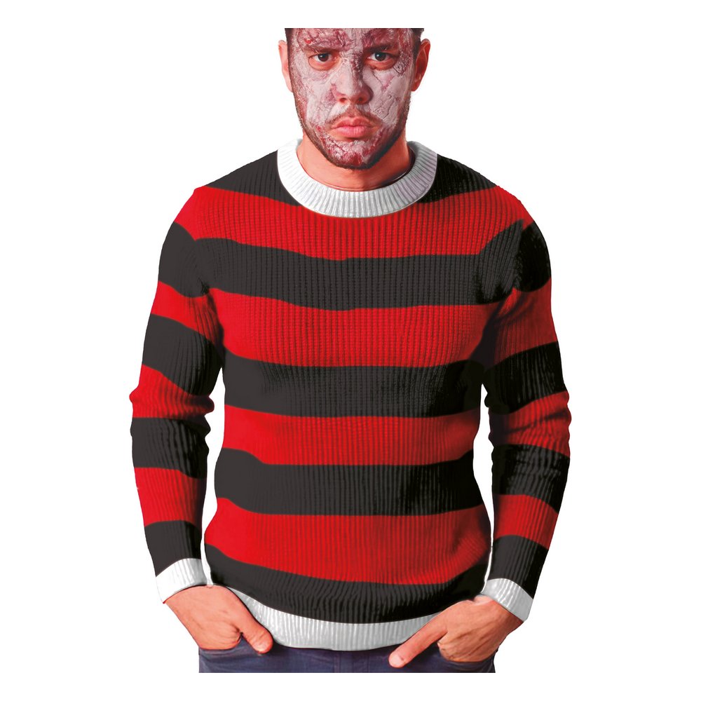 Rémisztő Csíkos Pulóver Férfi Jelmez Halloweenre