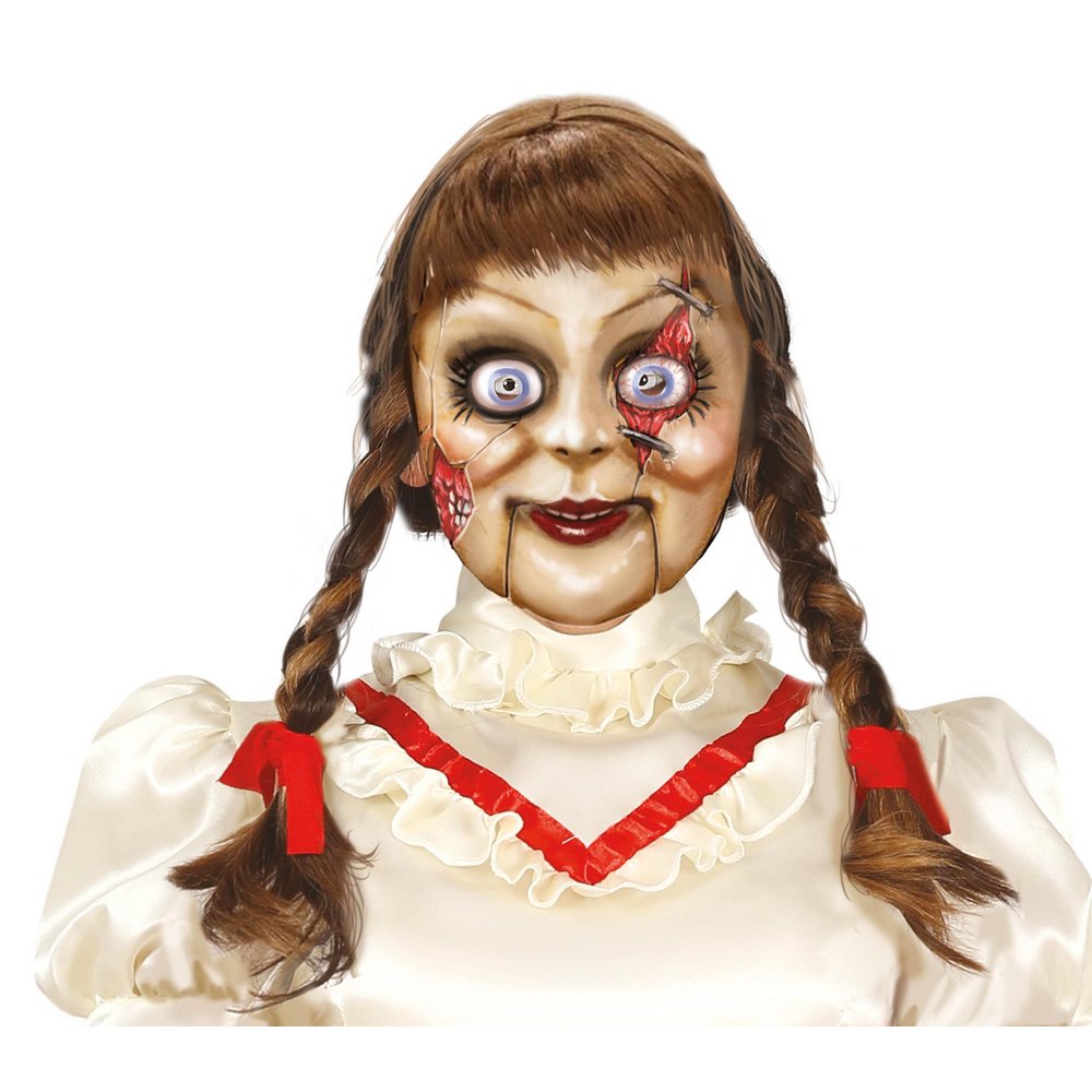 Rémisztő Gyilkos Baba Maszk Nőknek Halloweenre