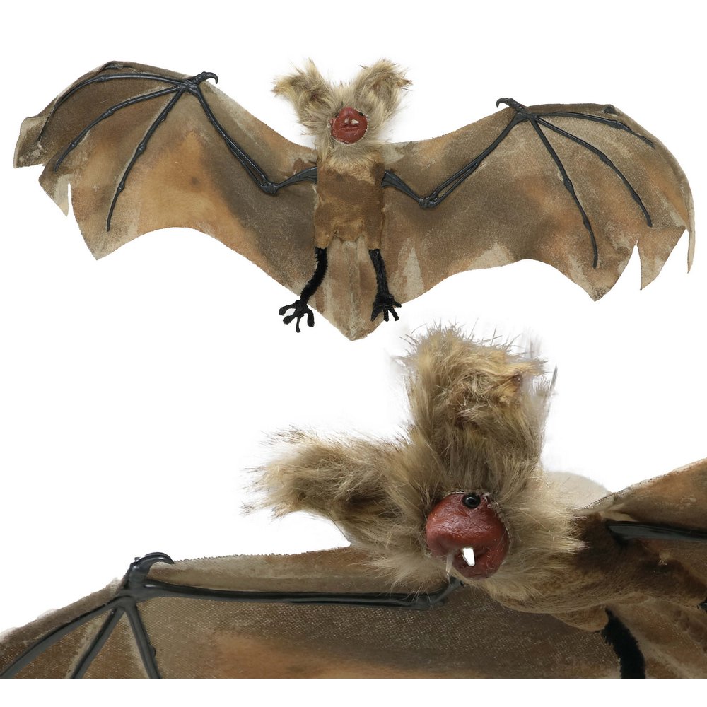 Rémisztő Plüss Denevér Dekoráció Halloweenre, 60 cm