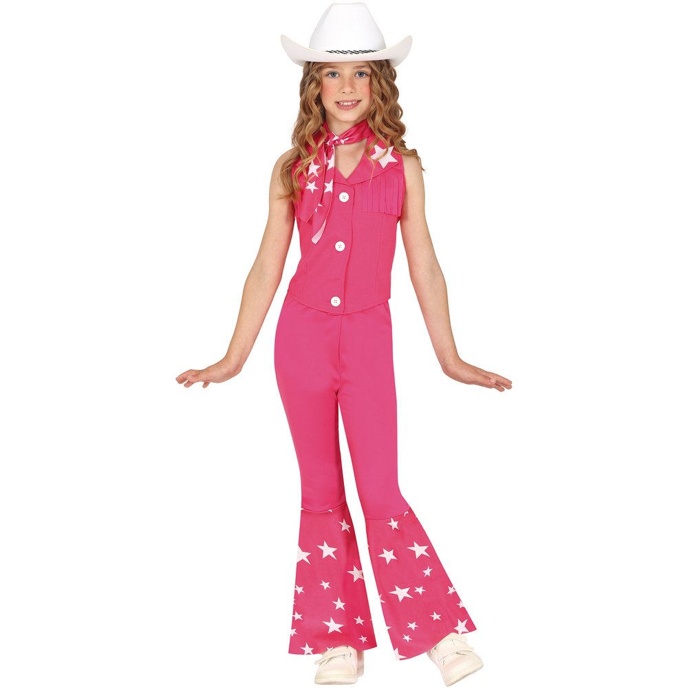 Rózsaszín Cowboy Lány Jelmez Szett, 7 - 9 Év, Rózsaszín