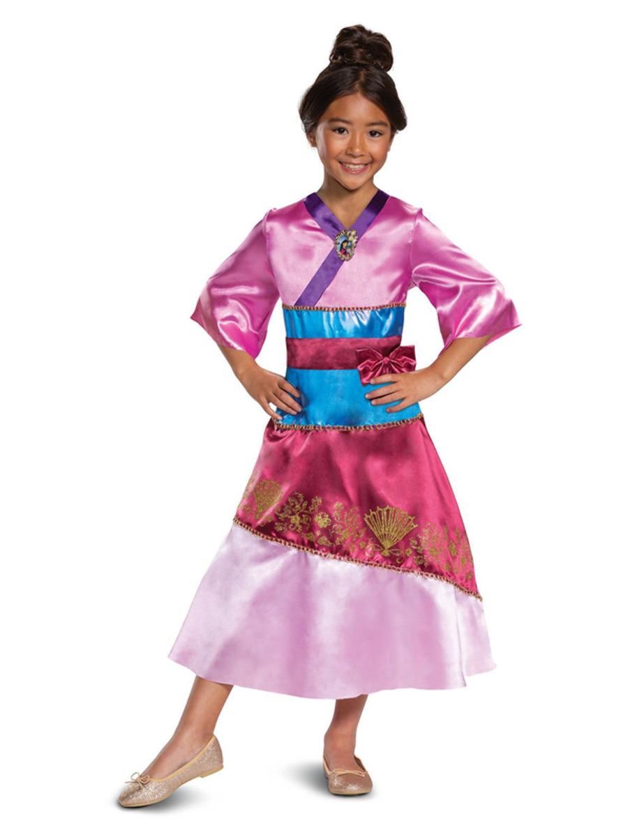 Rózsaszín-Kék Disney Mulan Jelmez Kislányoknak - T2