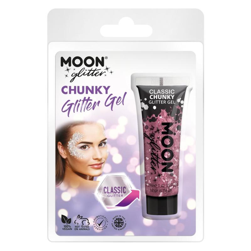 Rózsaszín Klasszikus Nagyszemű Csillámzselé Csomagolásban - 12 ml