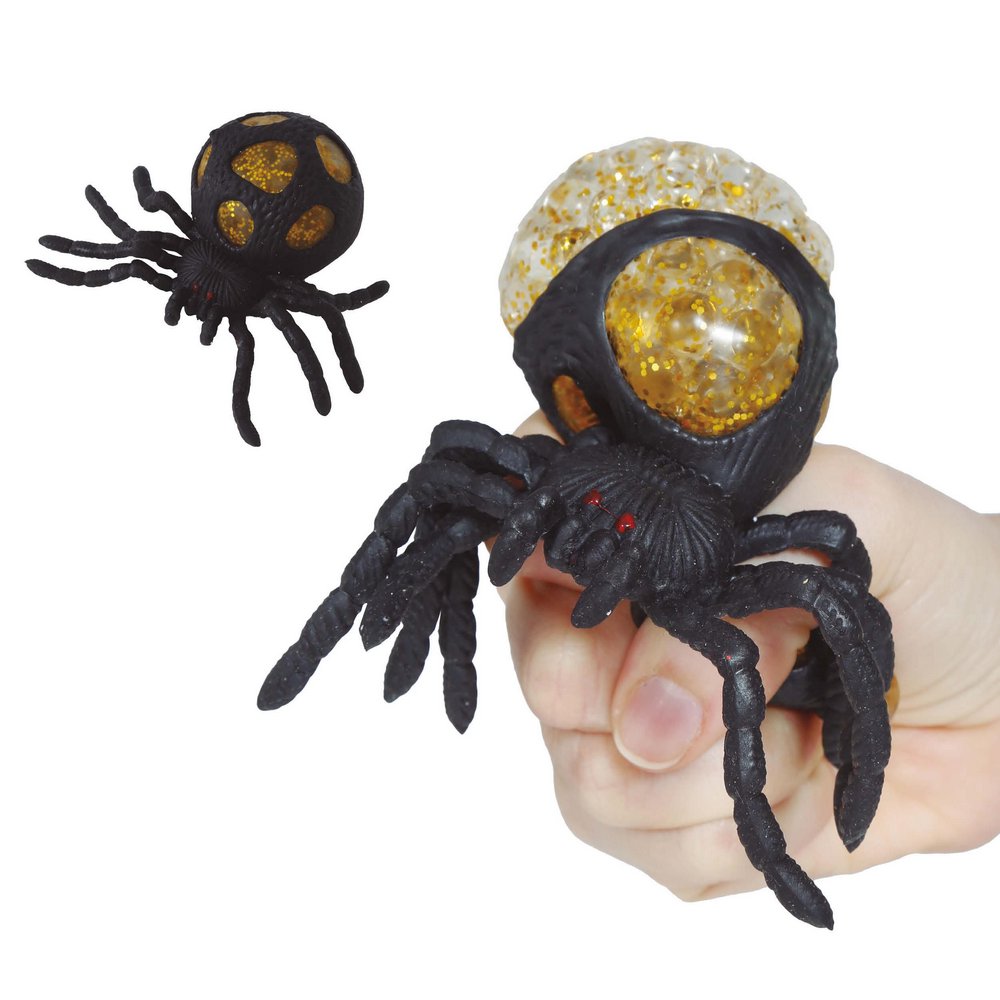 Rugalmas Tojászsákos Pók Szett Halloweenre, 12 darabos, 14x10 cm
