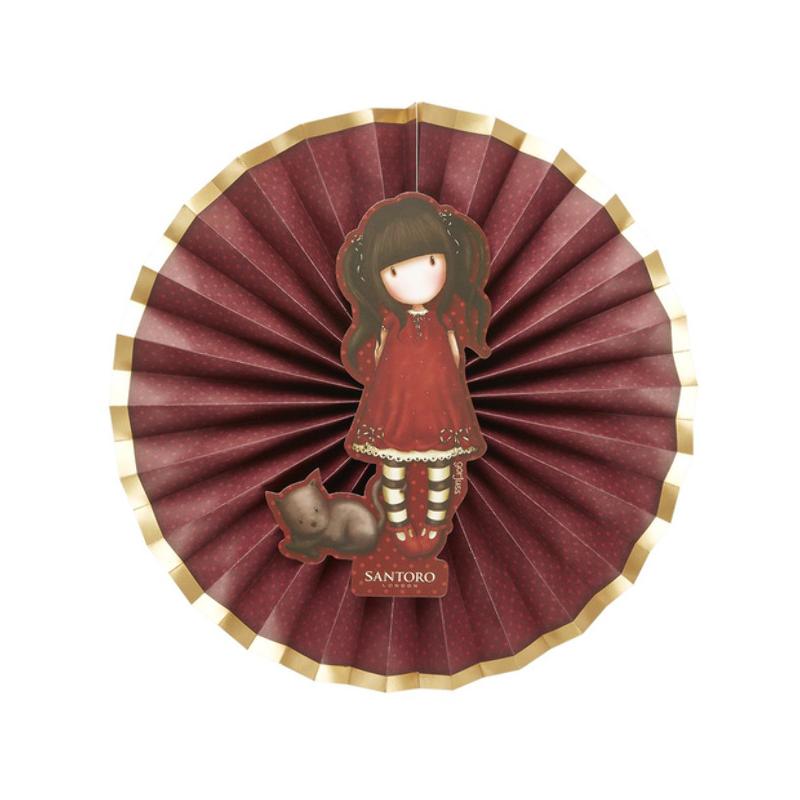 Santoro Gorjuss Ruby Legyező - 30/35/20cm, 3 db-os