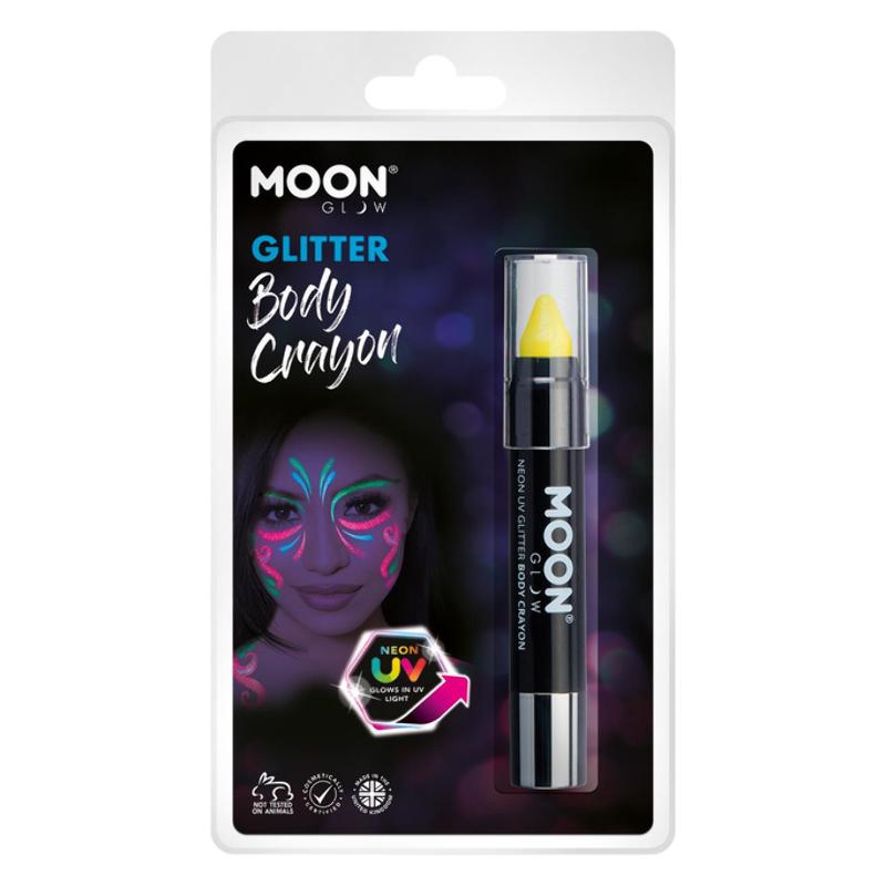 Sárga UV Neon Csillámos Arc- és Testkréta - 3,5 g