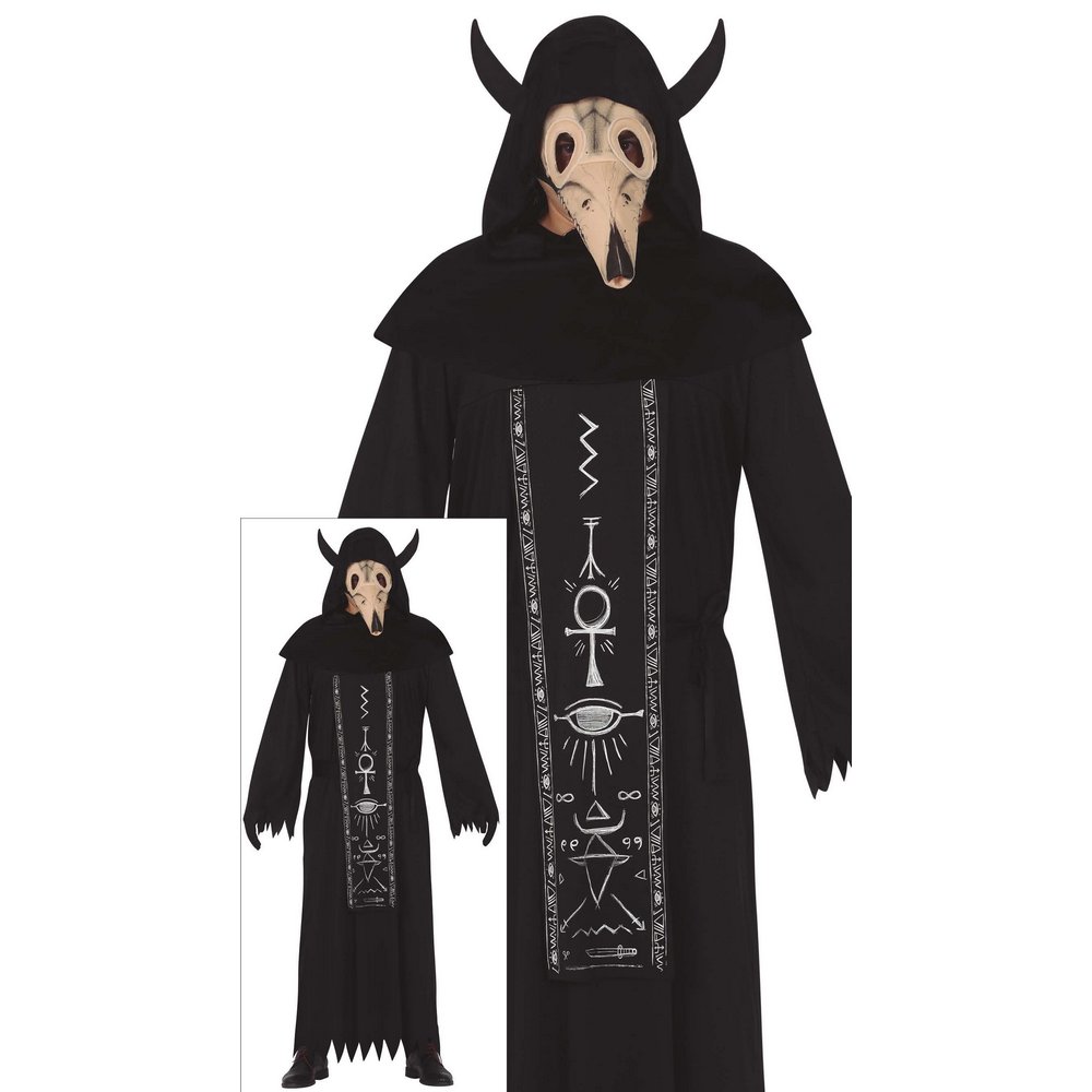 Sátáni Férfi Jelmez Halloweenre, L (52-54), Fekete