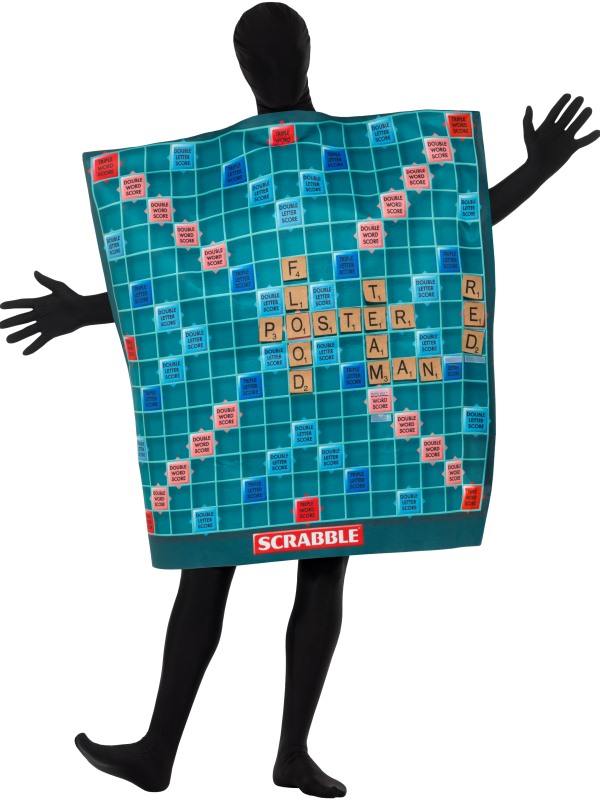 Scrabble Tábla Felnőtt Jelmez Cserélhető Betűkkel