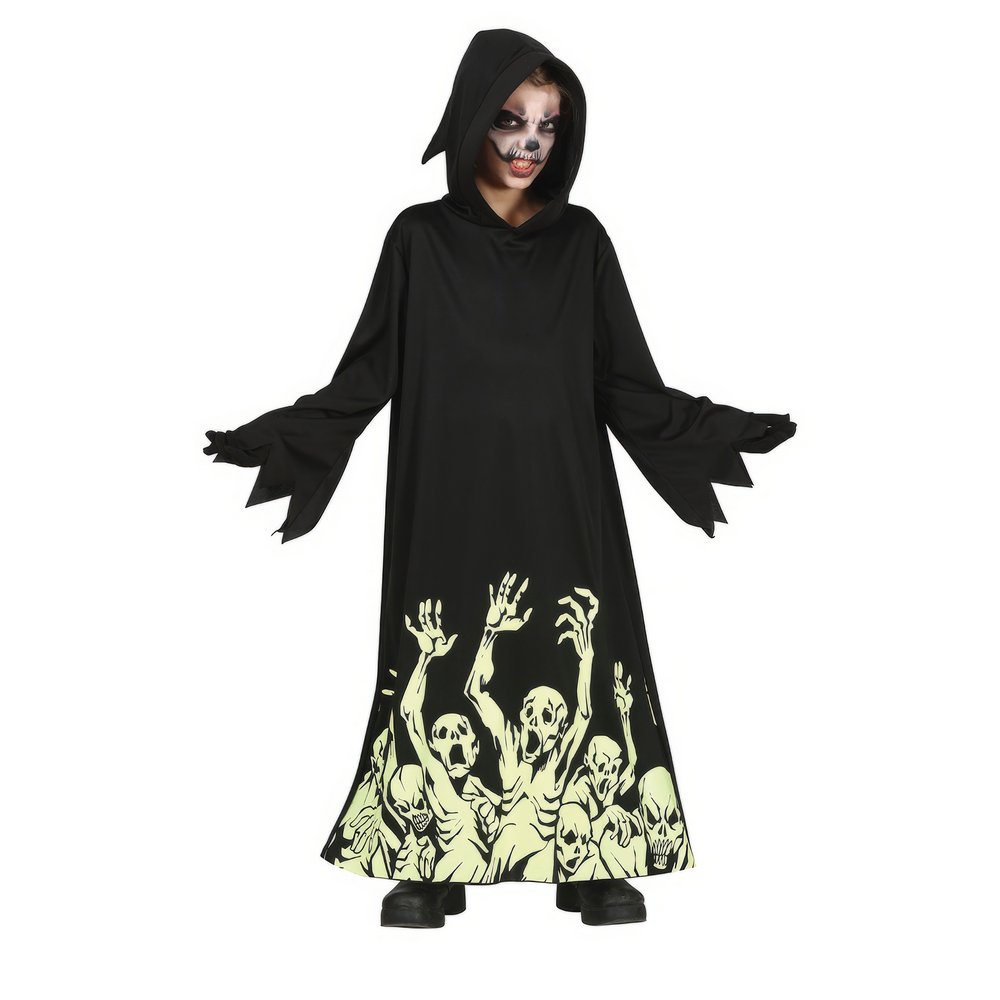 Sötétben Világító Halál Gyerek Jelmez Halloweenre, 5 - 6 Év