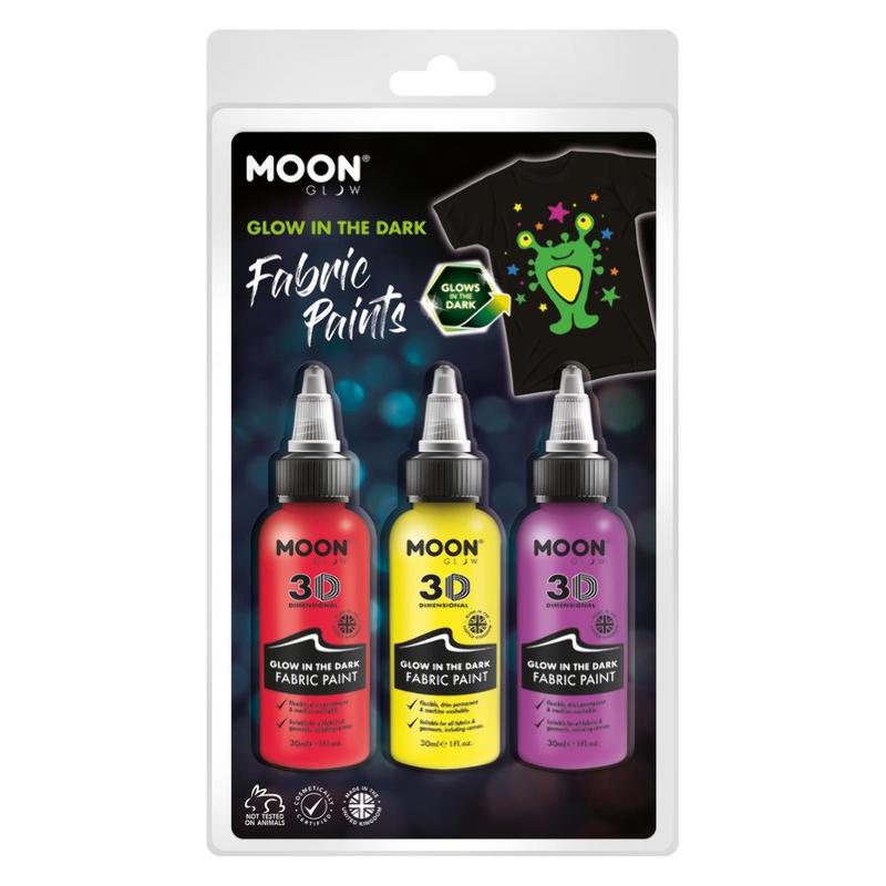 Sötétben Világító Textilfesték - Piros, Sárga, Lila - 30 ml