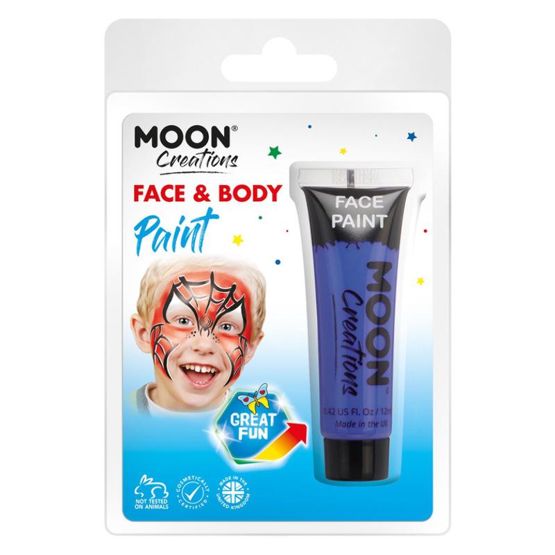 Sötétkék Arc- és Testfesték Csomagolásban - 12 ml