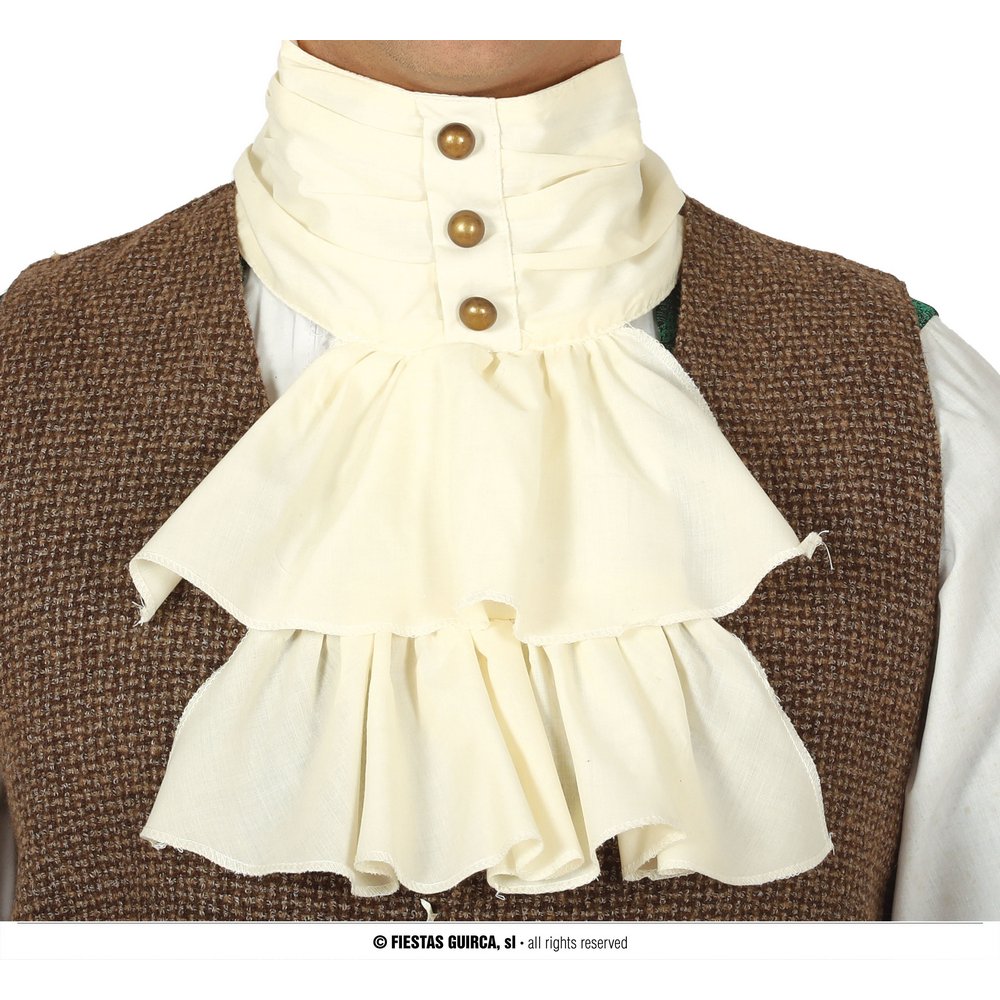 Steampunk Férfi Fodros Jabot Kiegészítő, Bézs