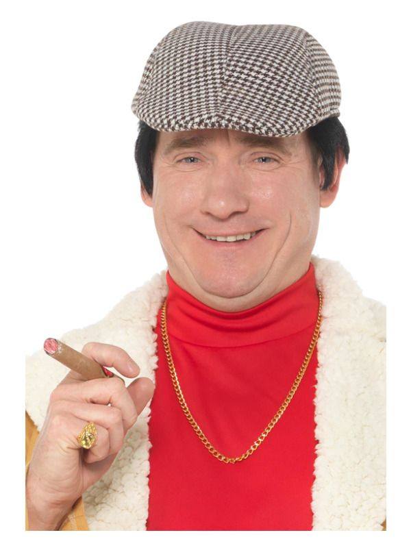 Szemesnek áll a világ: Del Boy Jelmezkellék Szett Férfiaknak Sapkával, Nyaklánccal és Szivarral