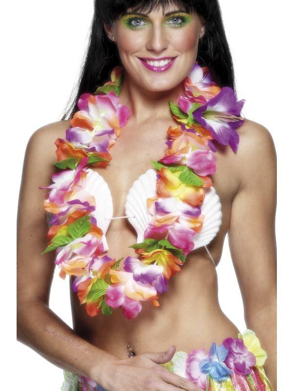 Színes Hawaii Nyakfüzér Nagy Virágszirmokkal