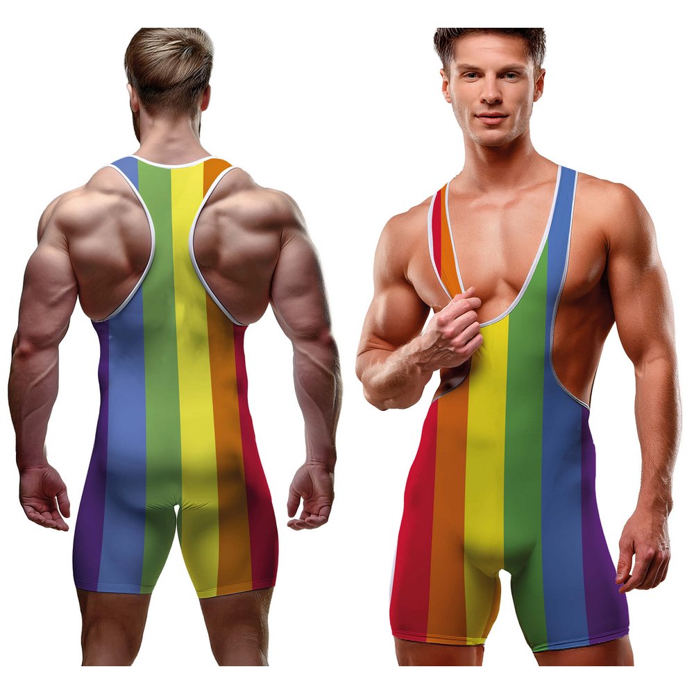 Szivárványos Férfi Jumpsuit Jelmez