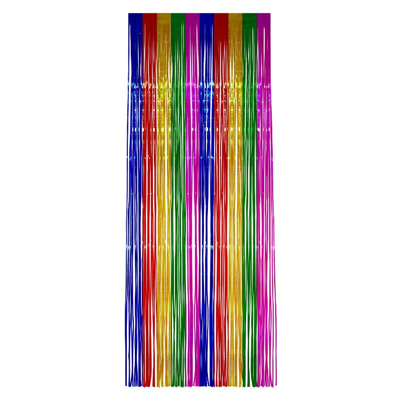 Szivárványszínű Metálfényű Ajtódekoráció - 91x244 cm