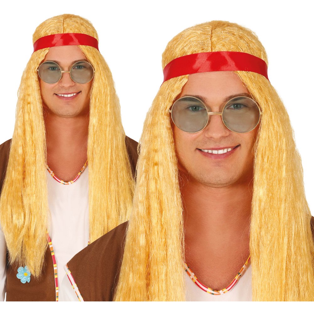Szőke Hippie Paróka Hajpánttal Férfiaknak