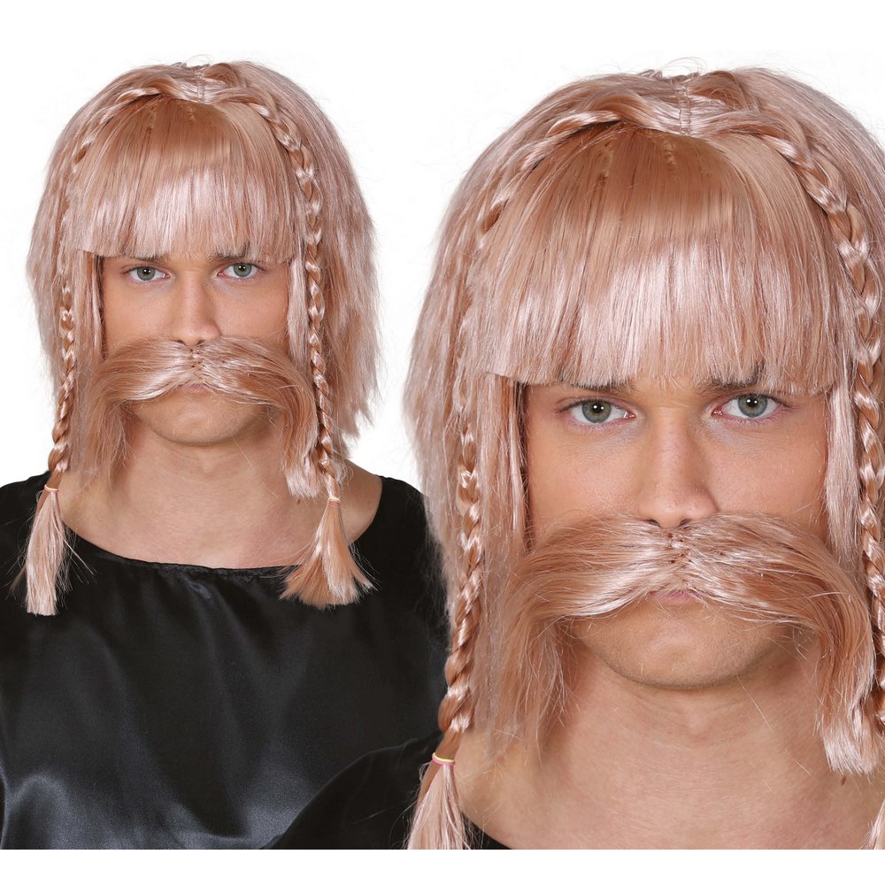 Szőke Viking Férfi Paróka és Bajusz Szett