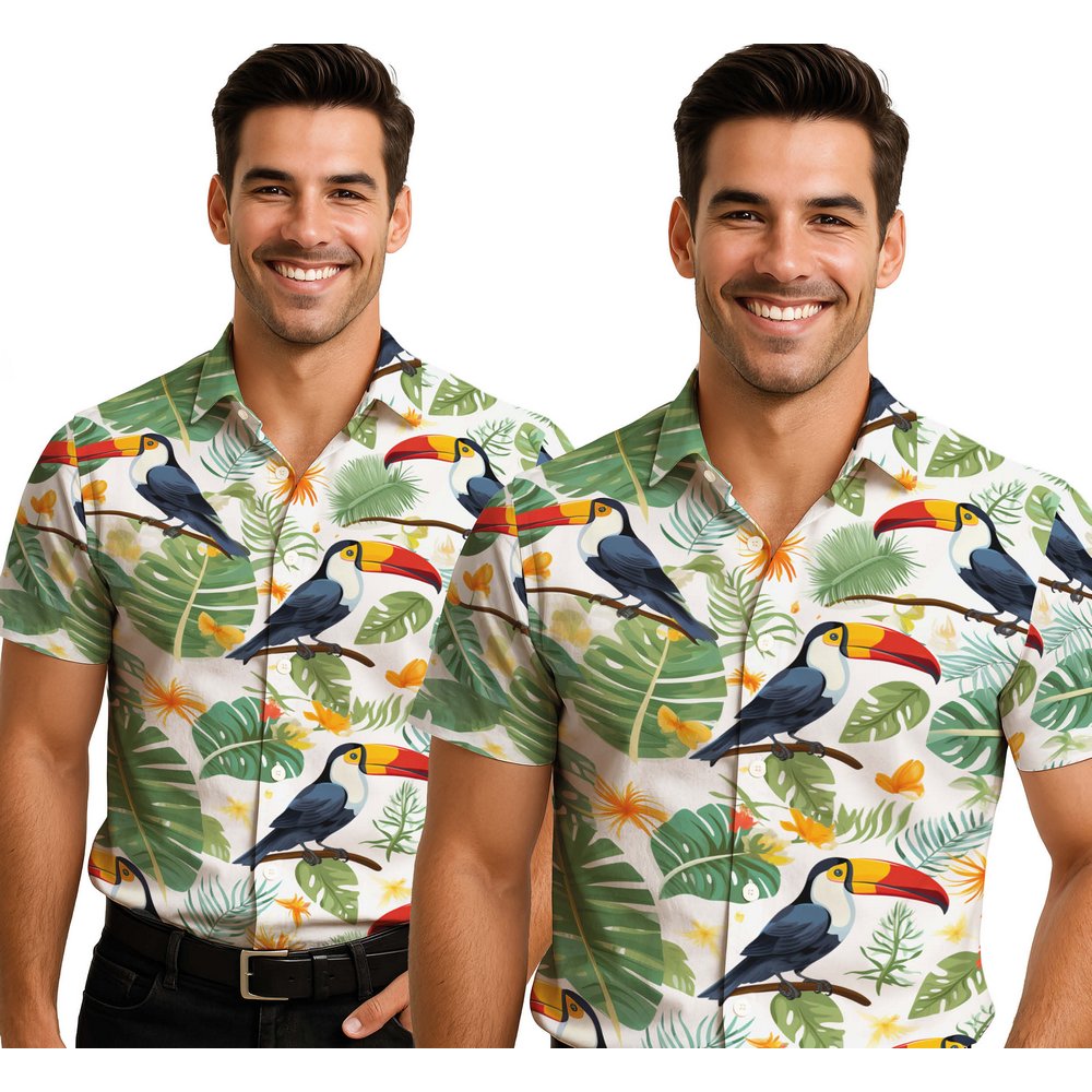 Tukános Férfi Ing Hawaii Partira