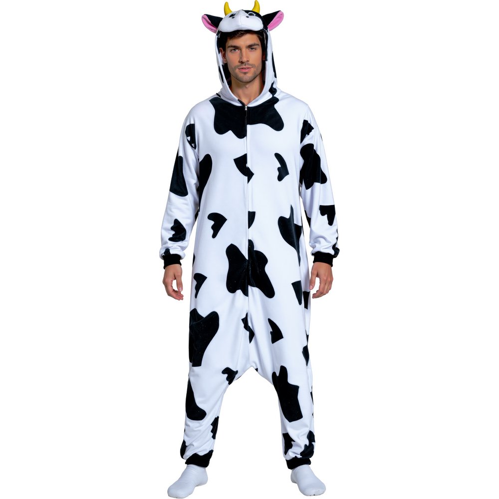Unisex Kigurumimi tehén kezeslábas jelmez – 46 - 48 (S)