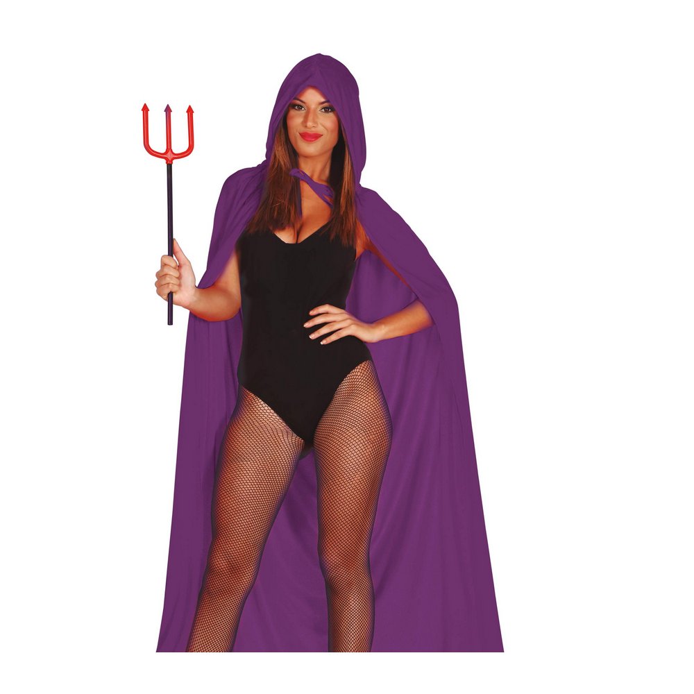 Unisex Orgonalila Bársony Kapucnis Köpeny, 130 cm