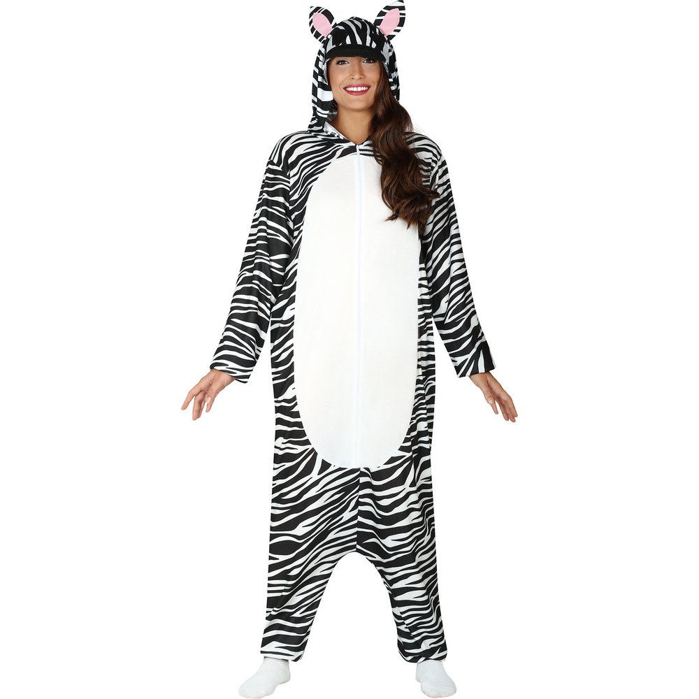 Unisex Zebra Kigurumi Jelmez Felnőtteknek