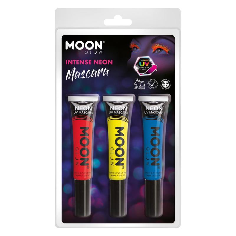 UV Neon Szempillafesték - Piros, Sárga, Kék - 3 db-os, 15 ml