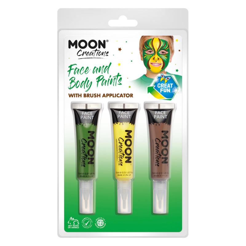 Vegyes Arc- és Testfesték - Dzsungel - 3 db-os, 15 ml