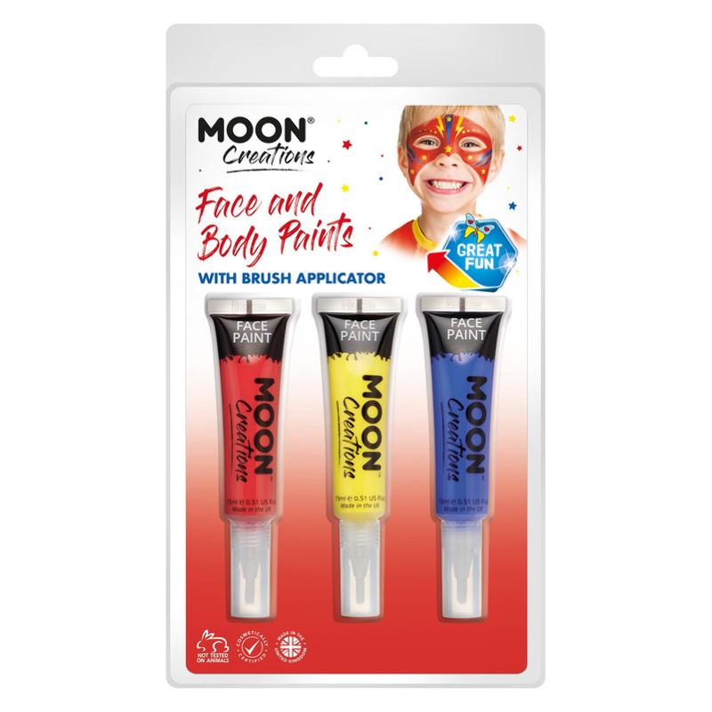Vegyes Arc- és Testfesték - Szuperhős - 3 db-os, 15 ml