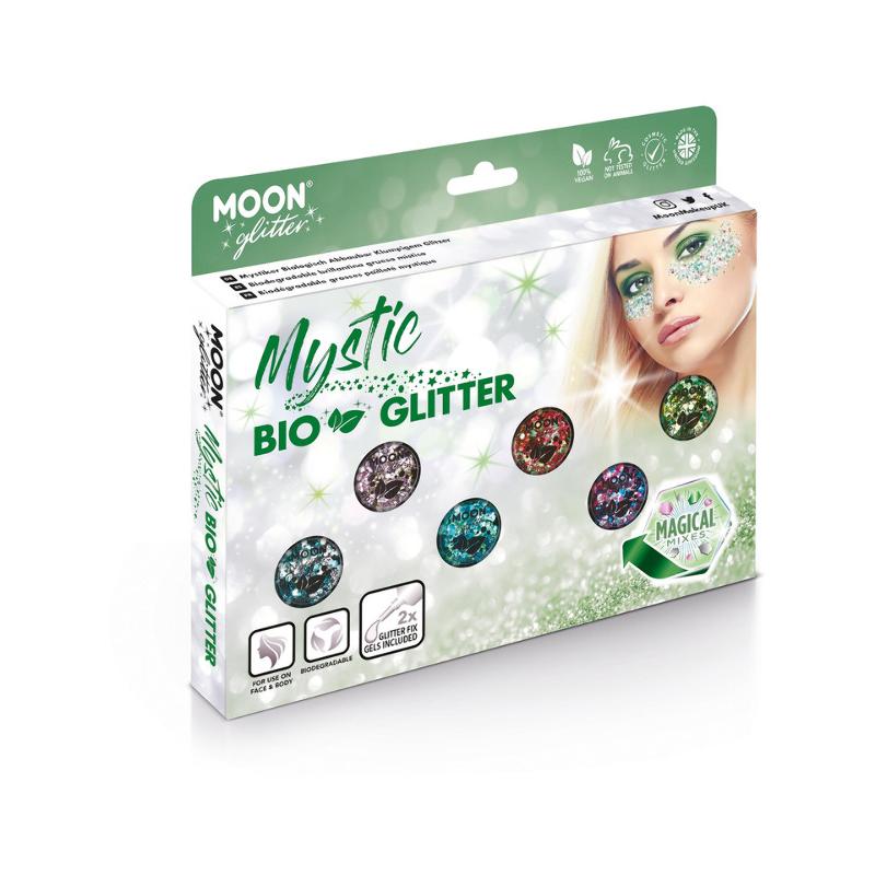 Vegyes Bio Misztikus Nagyszemű Csillám - 6 db-os, 3 g