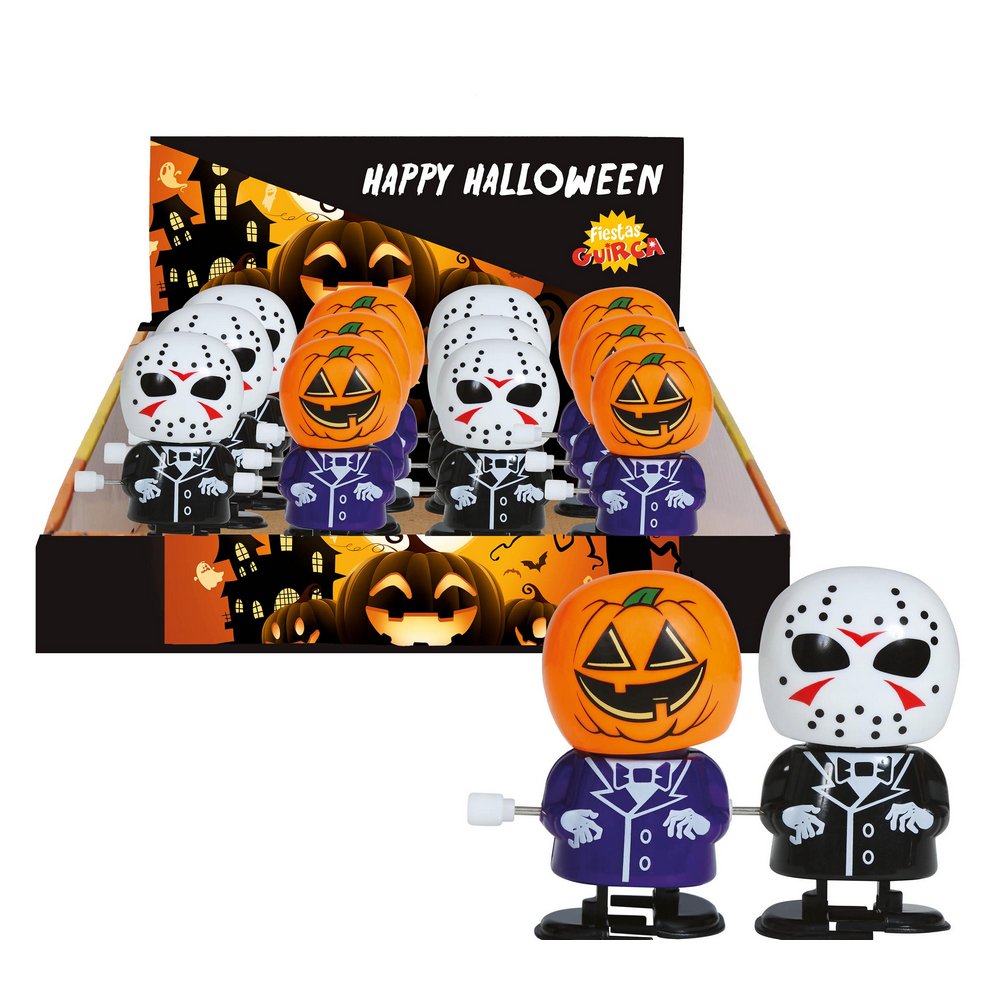 Vegyes Felhúzható Sétáló Halloween Játékfigurák, 12 db