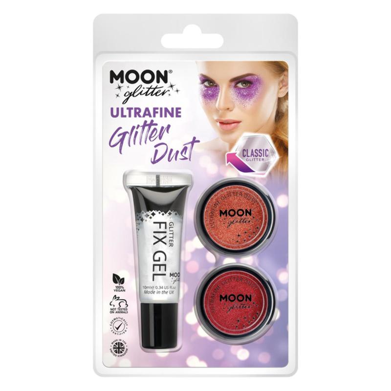 Vegyes Finomszemcsés Csillámpor - Bronz, Piros - 2 db-os, 5 g