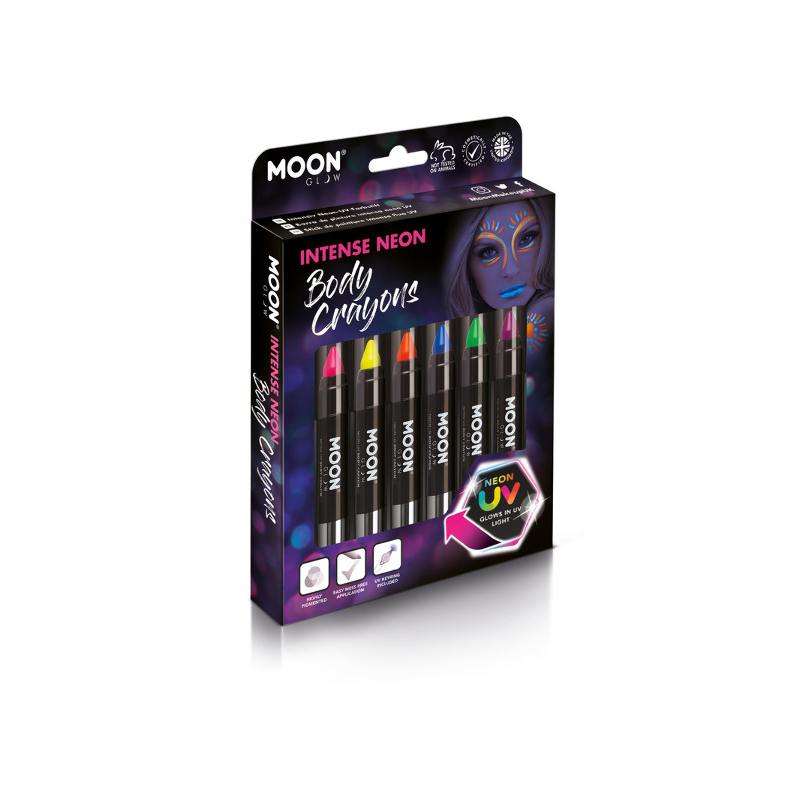 Vegyes Neon UV-s Testkréta - 6 db-os, 3,5 g