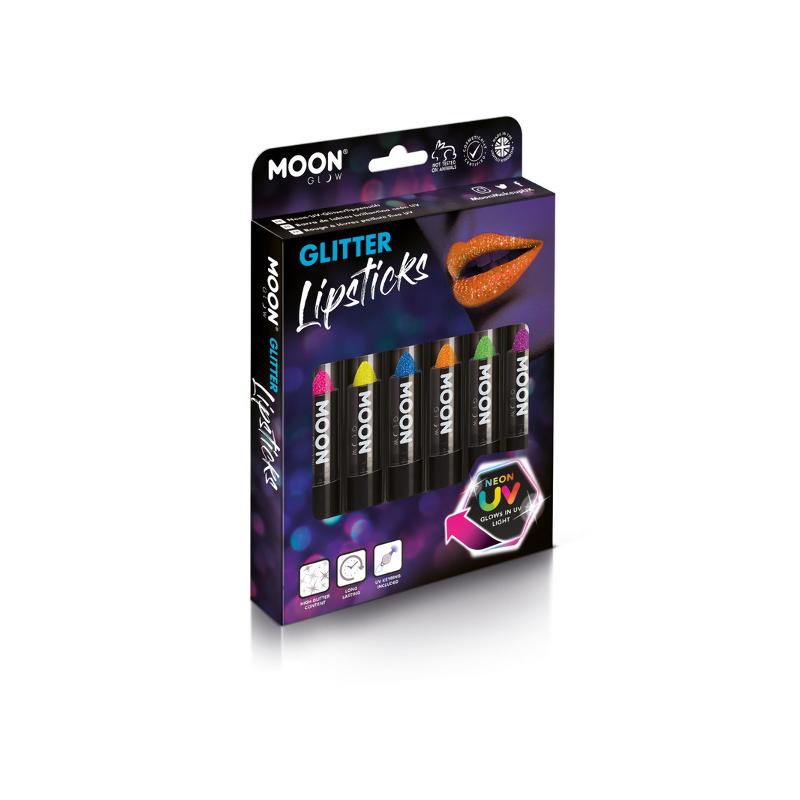 Vegyes UV Neon Csillámos Rúzs  6 db-os, 5 g