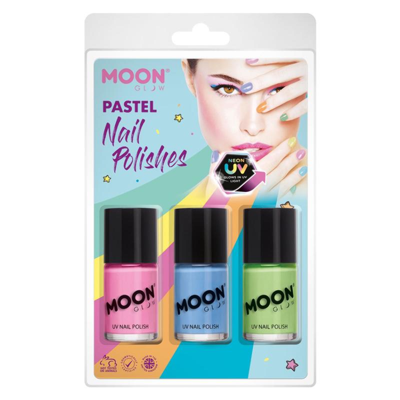 Vegyes UV Neon Körömlakk - Rózsaszín, Kék, Zöld - 3 db-os, 14 ml