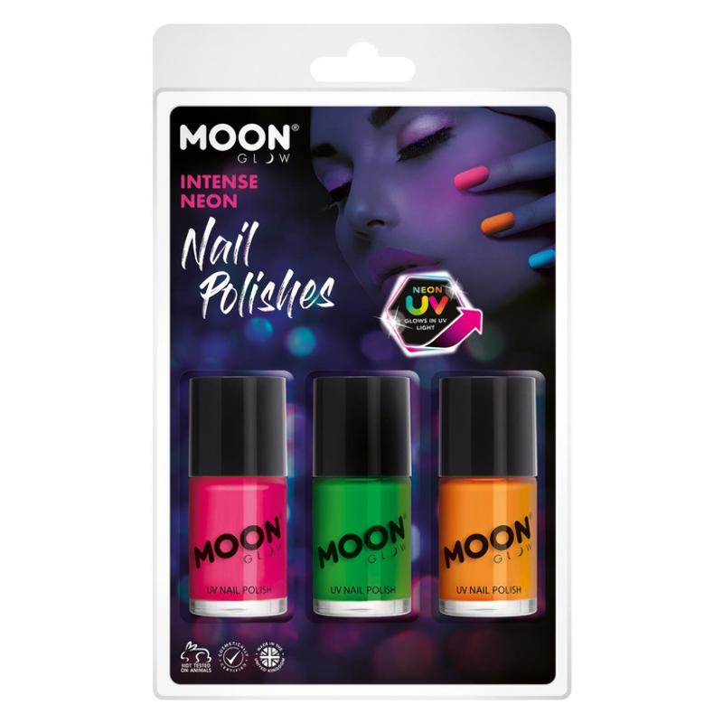 Vegyes UV Neon Körömlakk - Rózsaszín, Zöld, Narancs - 3 db-os, 14 ml