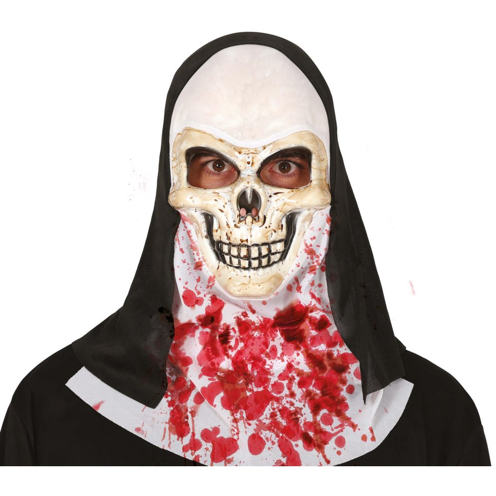 Véres Apáca Koponya Maszk Unisex Felnőtteknek Halloweenre