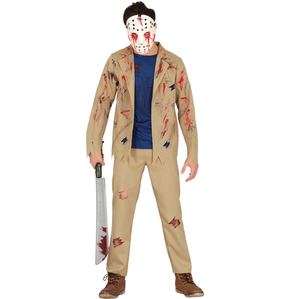 Véres Hoki Maszkos Gyilkos Jelmez Fiúknak Halloweenre, 14 - 16 Év