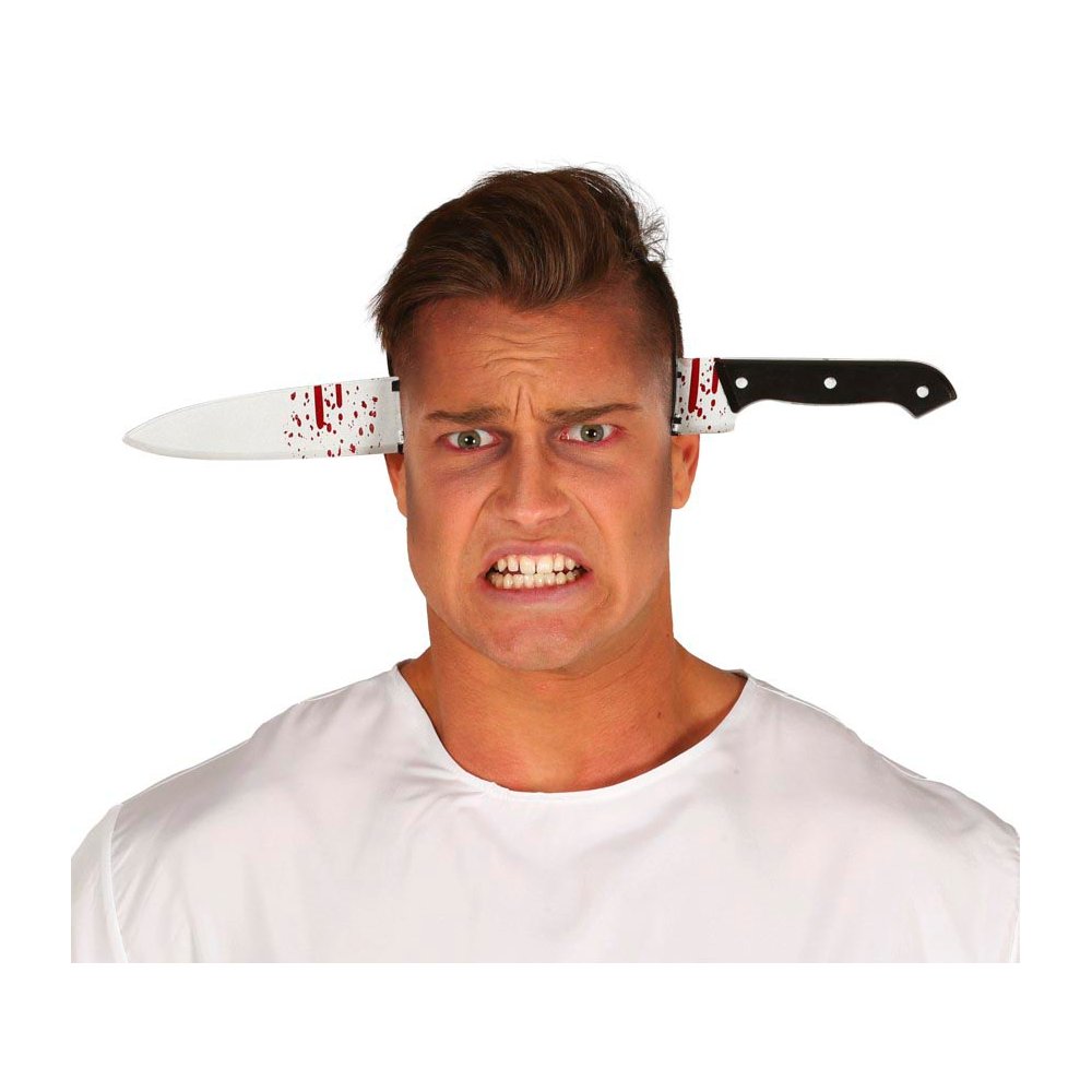 Véres Kés Fejpánt Halloweenre, 35 cm
